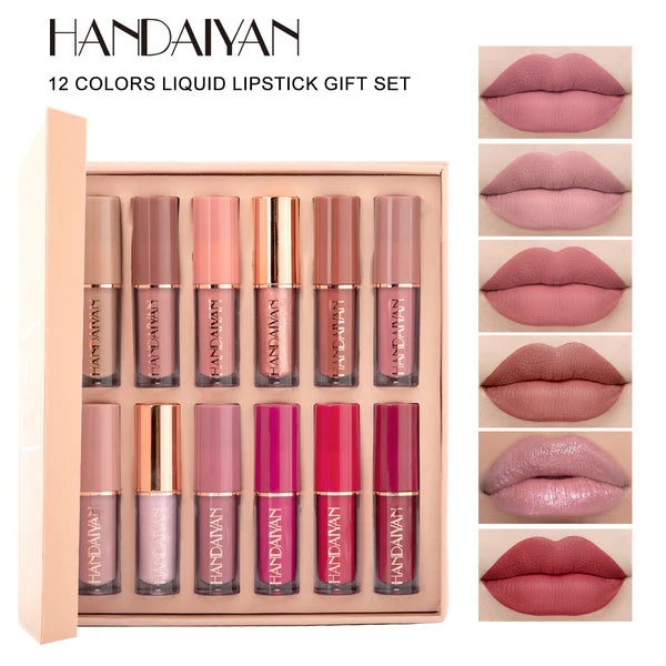 12-Piece Matte Liquid Lipstick